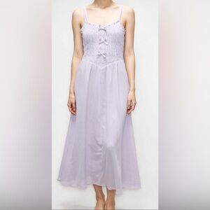 Lavender Midi Dress “Bella Bow” - American Eagle